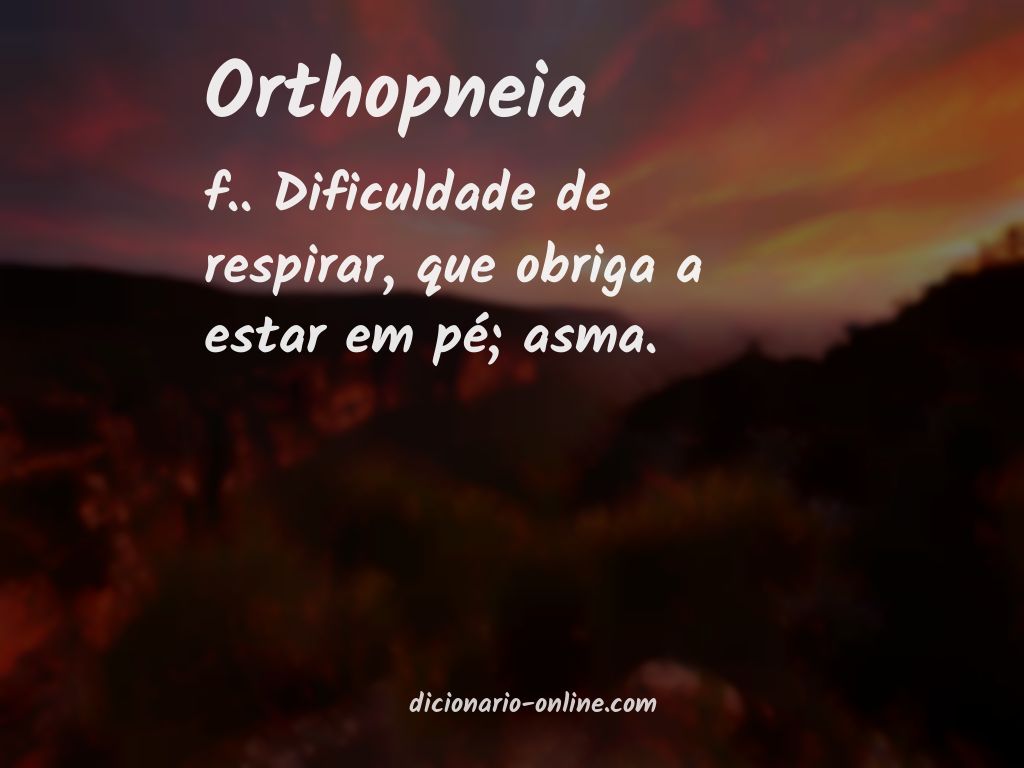 Significado de orthopneia