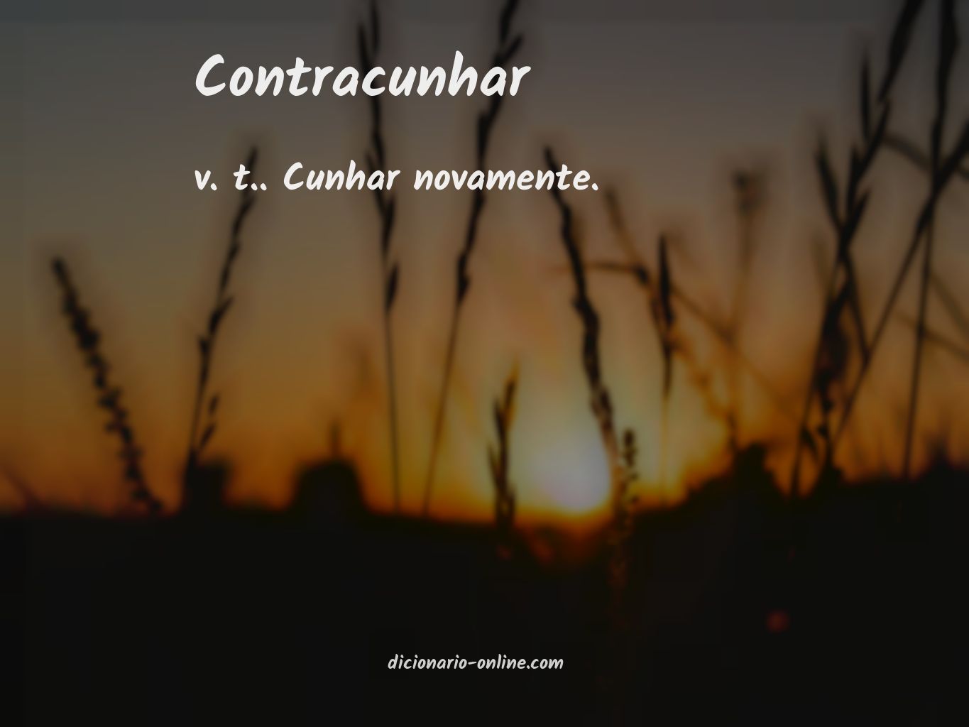 Significado de contracunhar