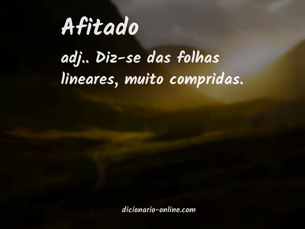 Significado de afitado