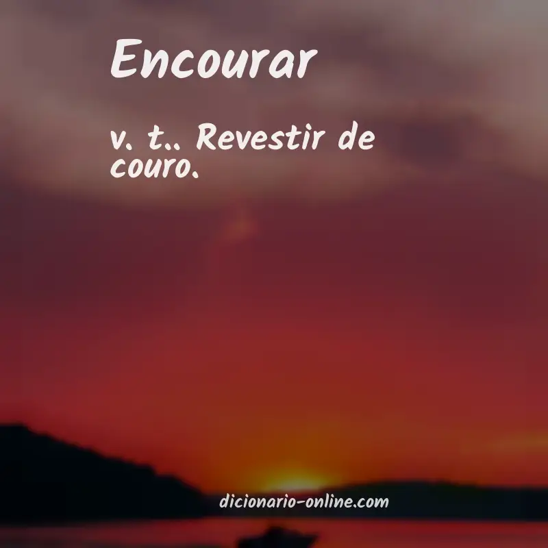 Significado de encourar
