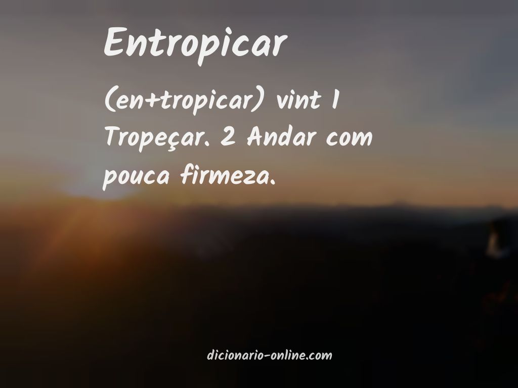 Significado de entropicar