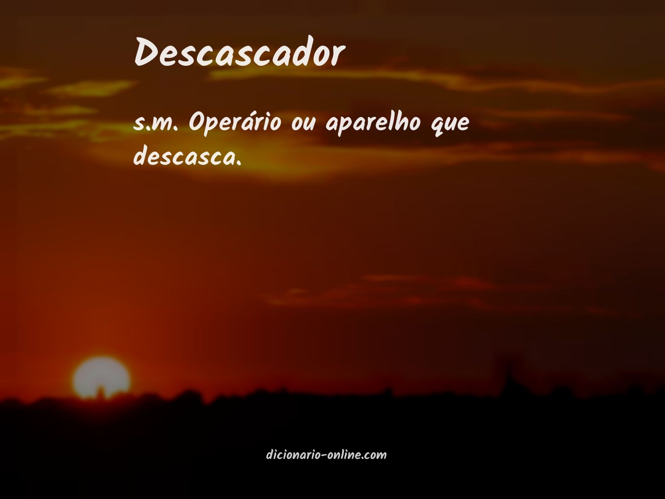 Significado de descascador