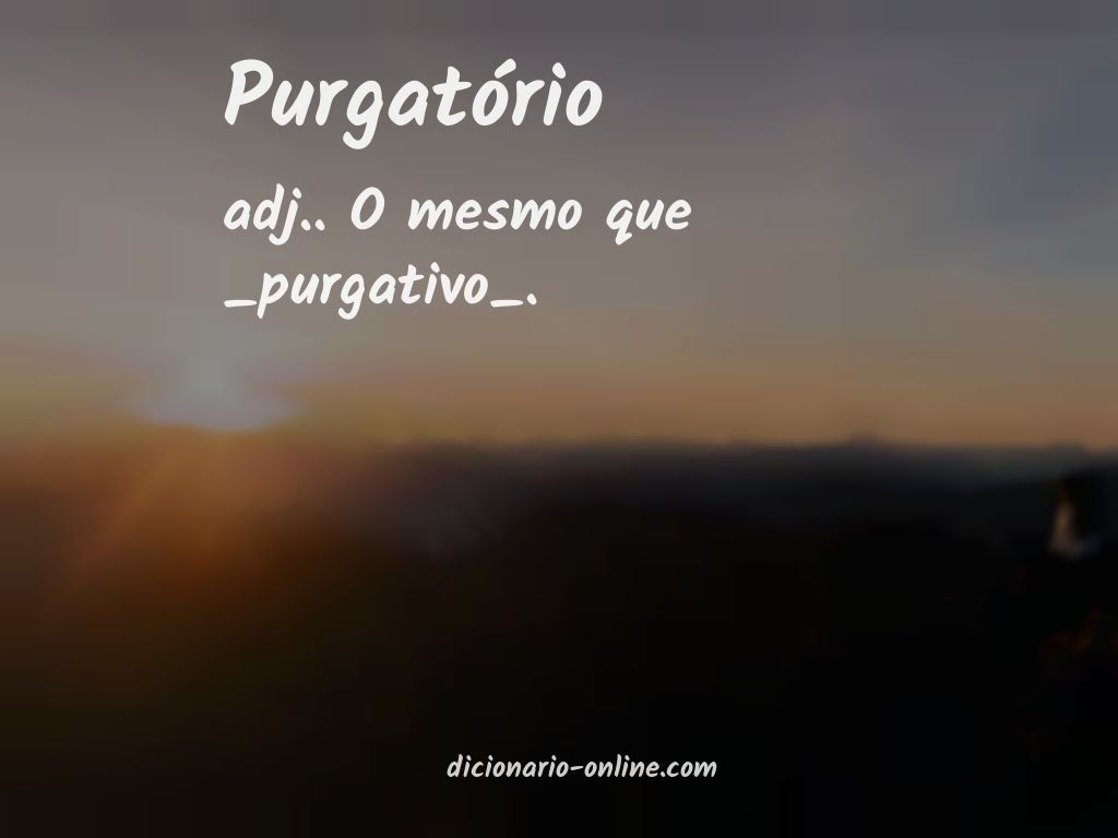 Significado de purgatório