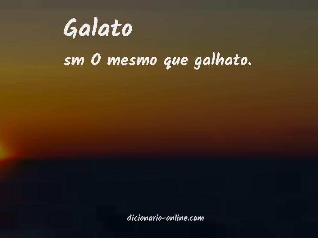 Significado de galato