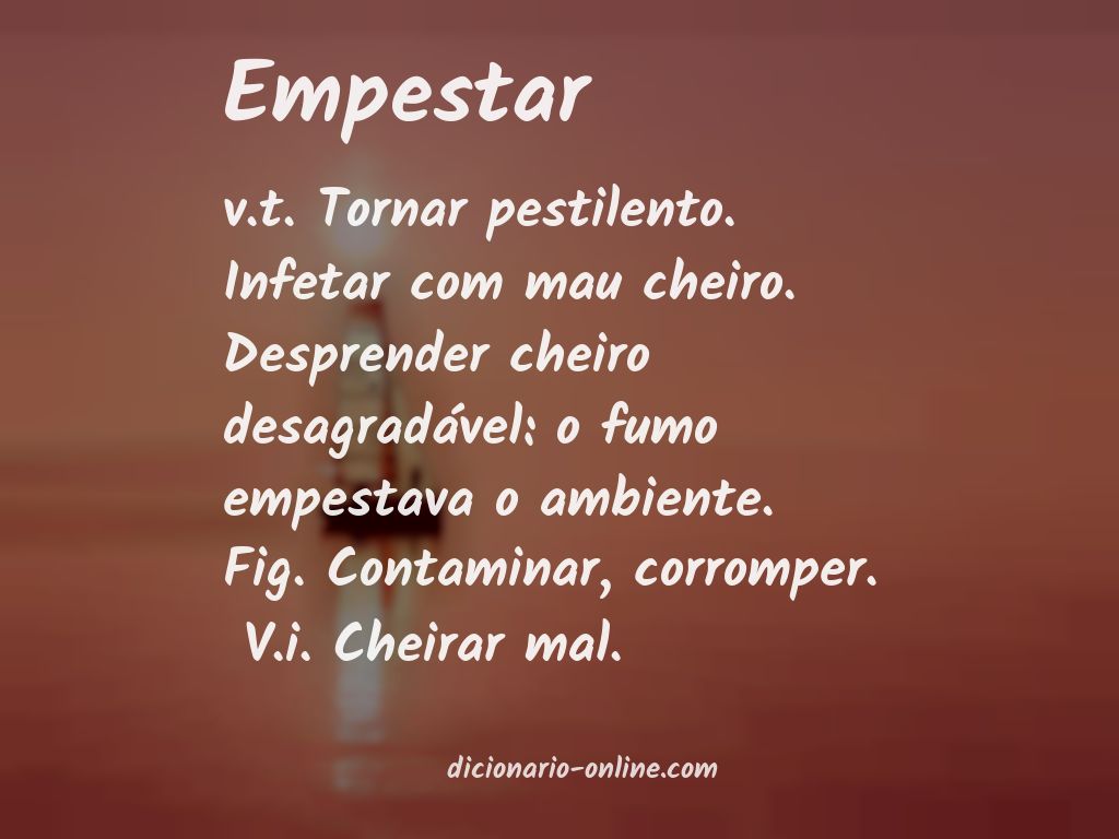 Significado de empestar