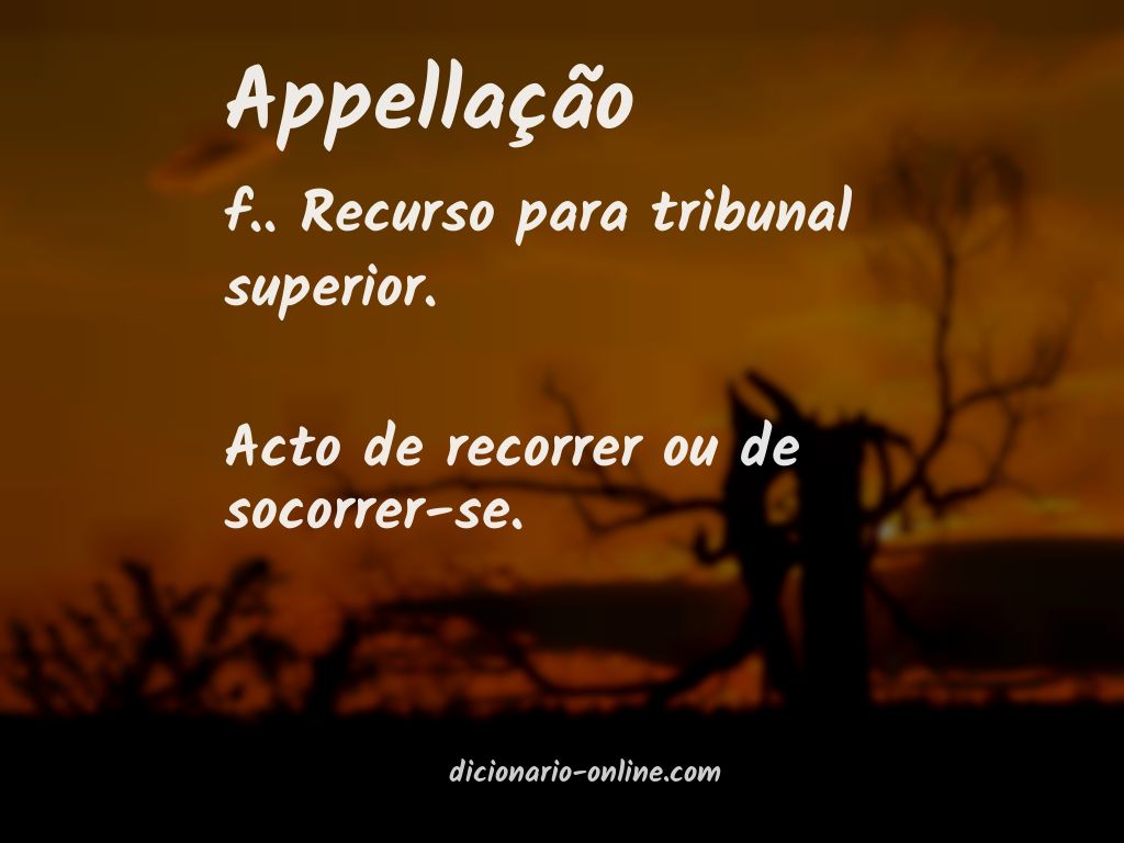 Significado de appellação