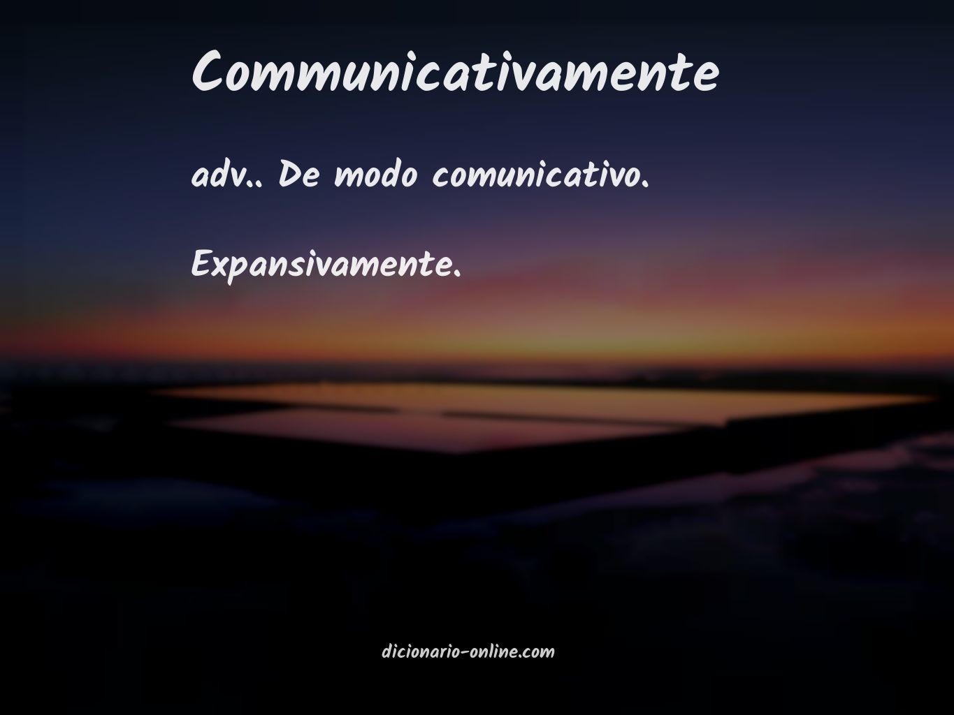 Significado de communicativamente