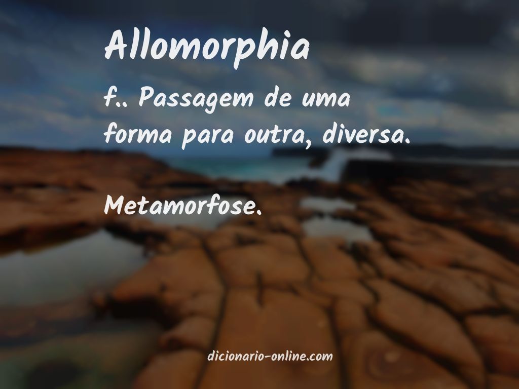 Significado de allomorphia
