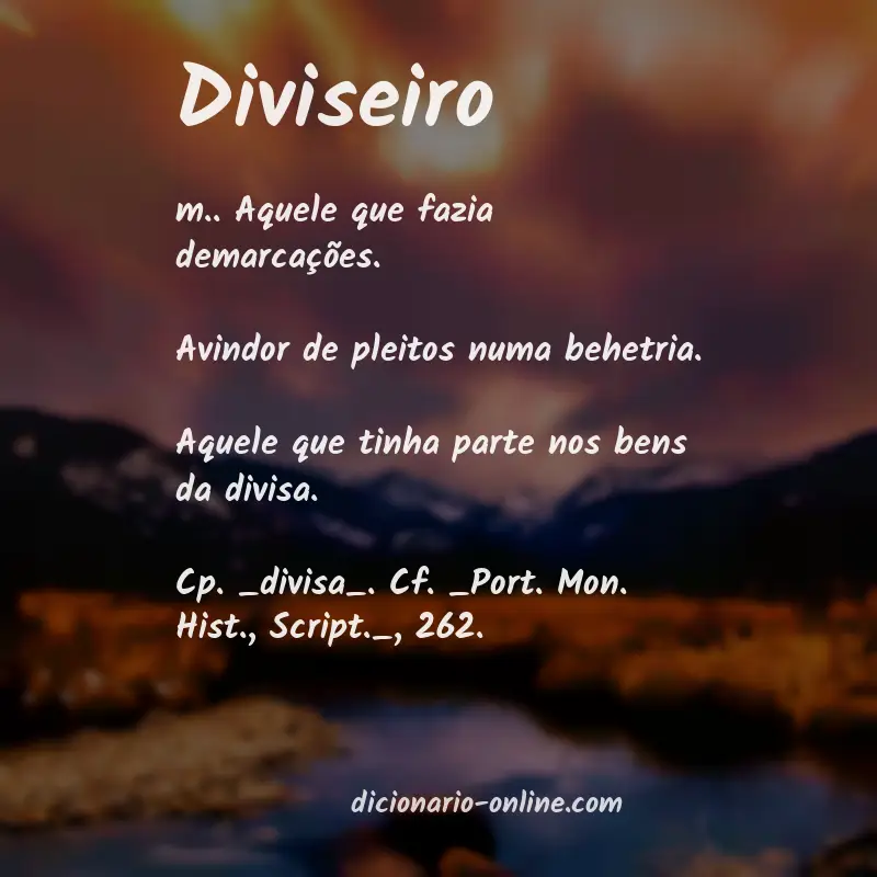 Significado de diviseiro