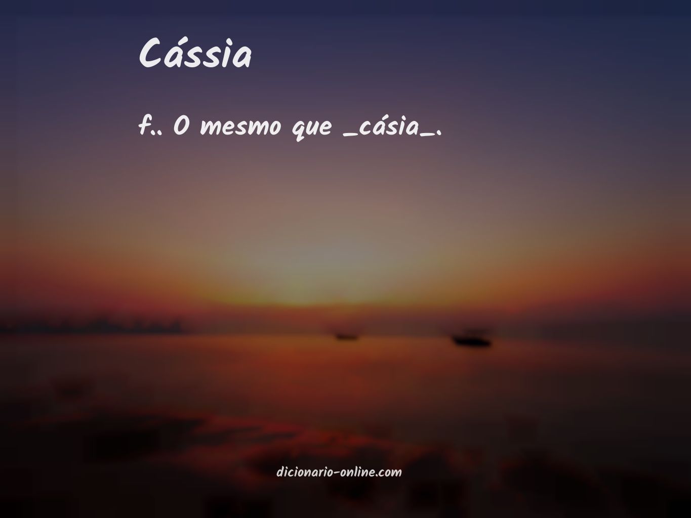 Significado de cássia