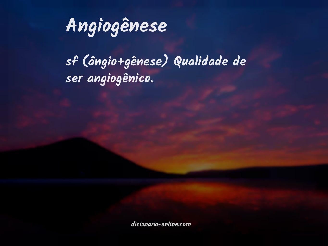 Significado de angiogênese
