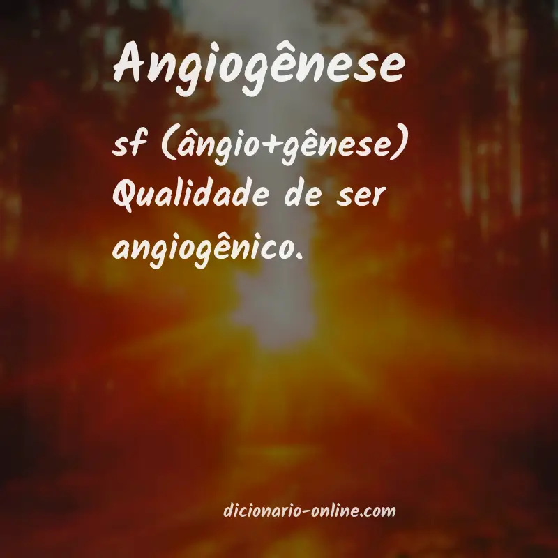 Significado de angiogênese
