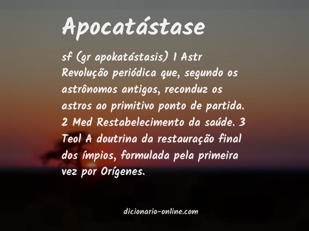 Significado de apocatástase