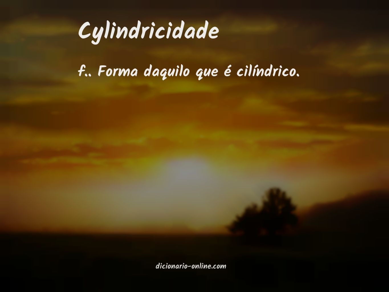 Significado de cylindricidade