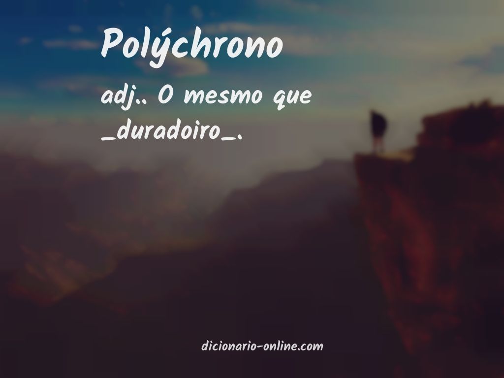 Significado de polýchrono