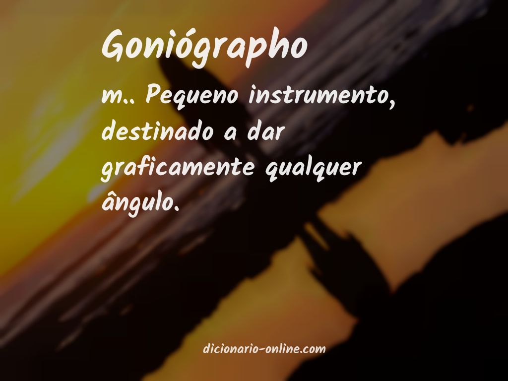 Significado de goniógrapho