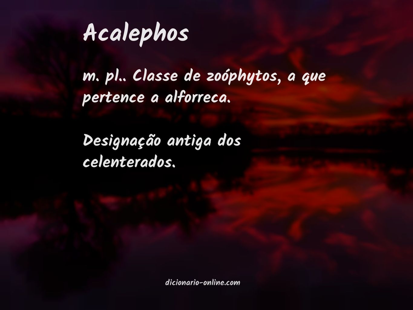 Significado de acalephos