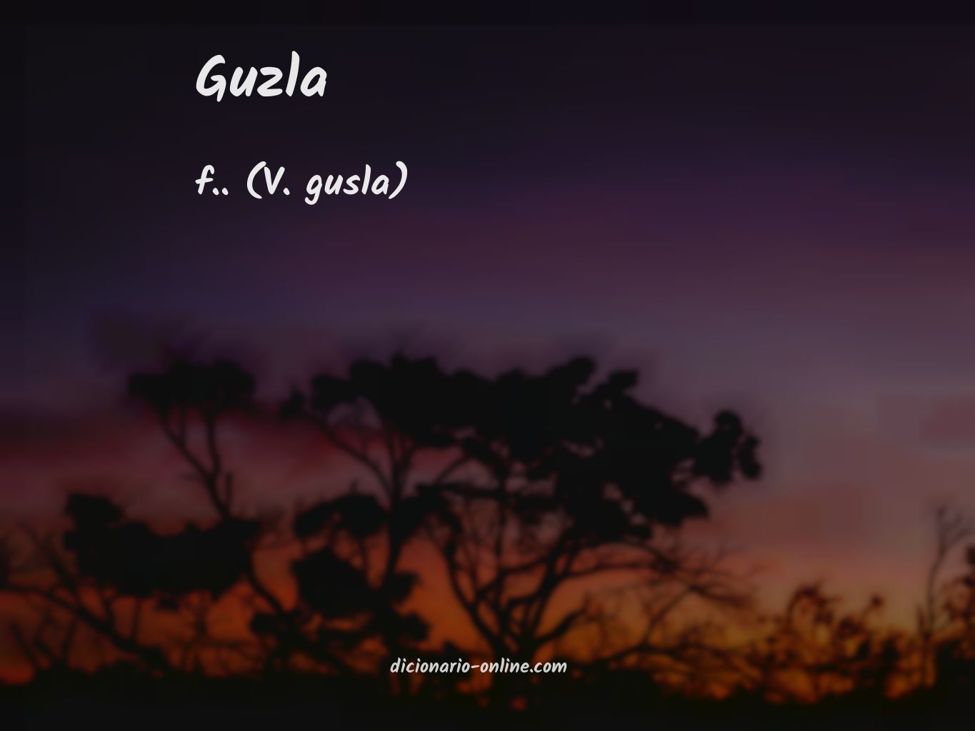 Significado de guzla