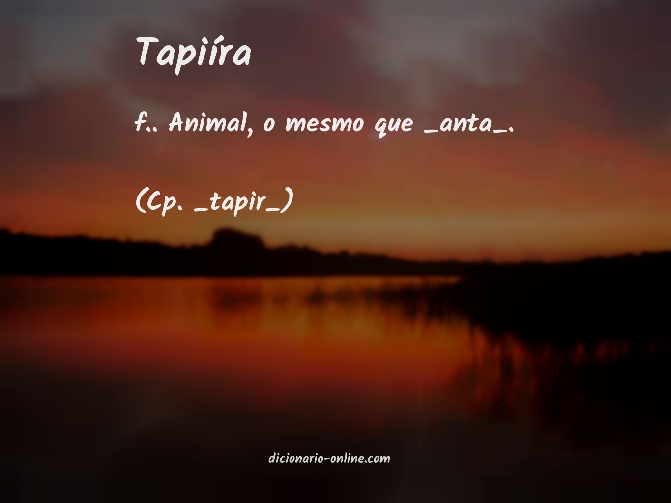 Significado de tapiíra