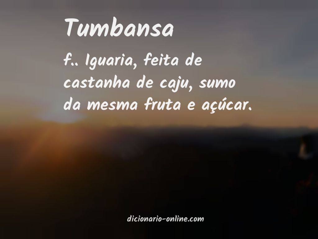 Significado de tumbansa