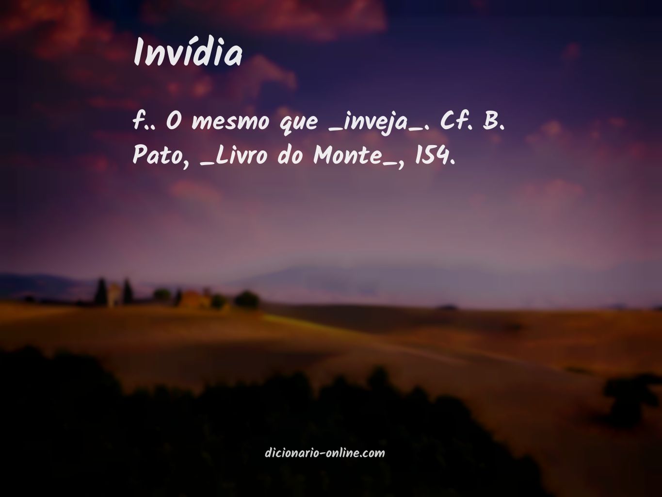 Significado de invídia