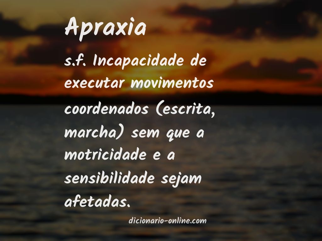 Significado de apraxia