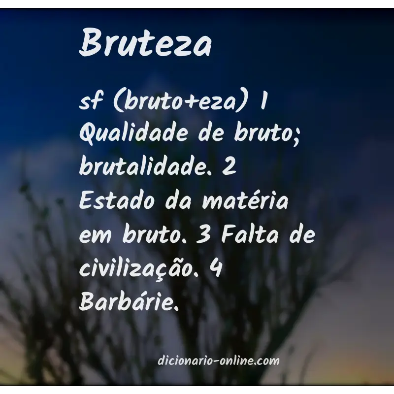 Significado de bruteza