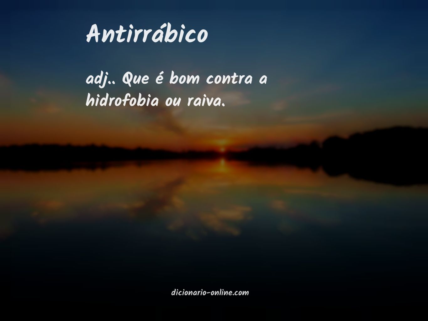 Significado de antirrábico