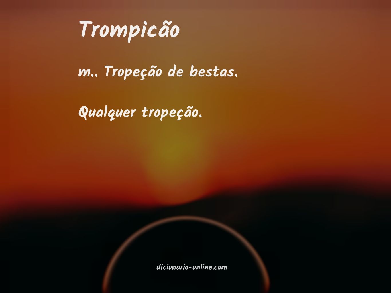 Significado de trompicão