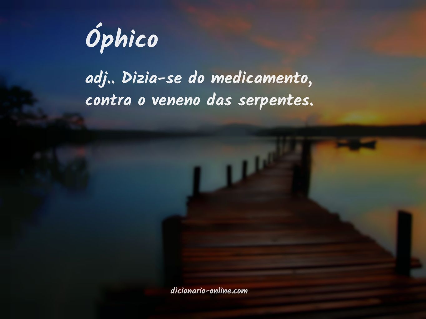 Significado de óphico