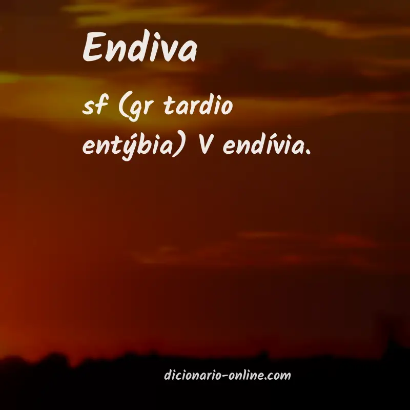 Significado de endiva