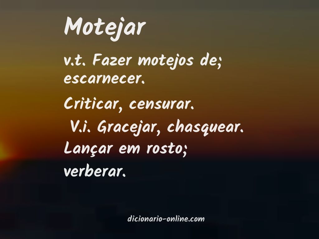 Significado de motejar