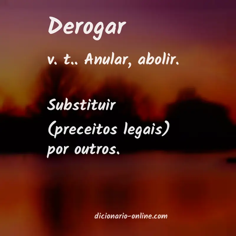 Significado de derogar