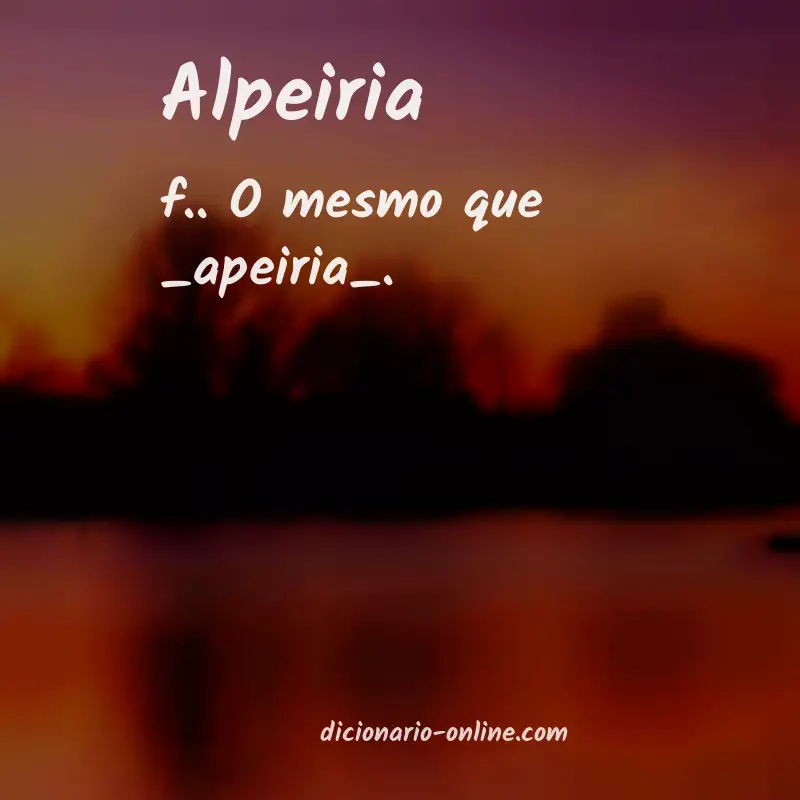 Significado de alpeiria