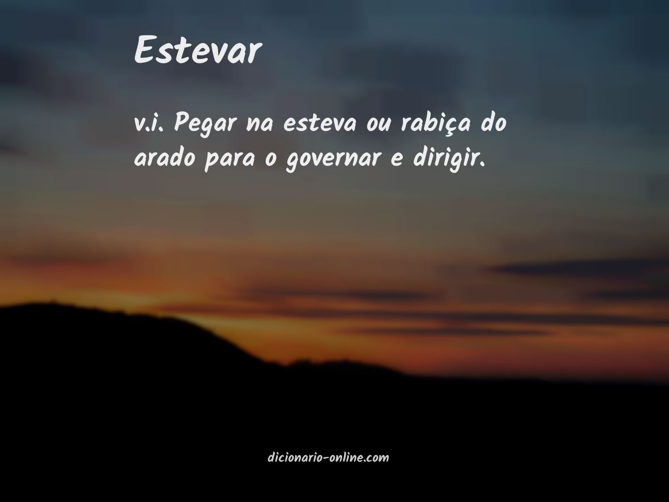 Significado de estevar