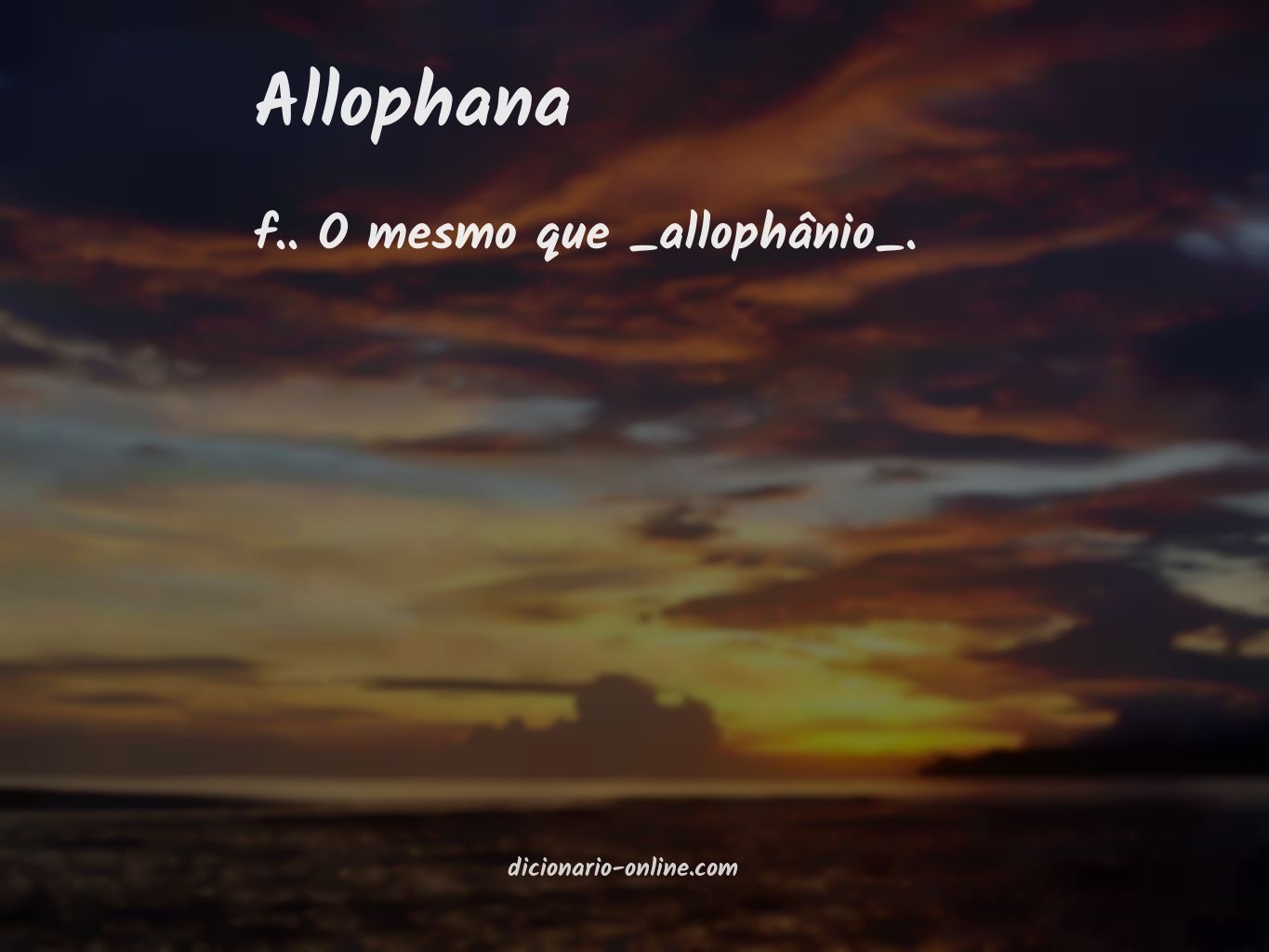 Significado de allophana