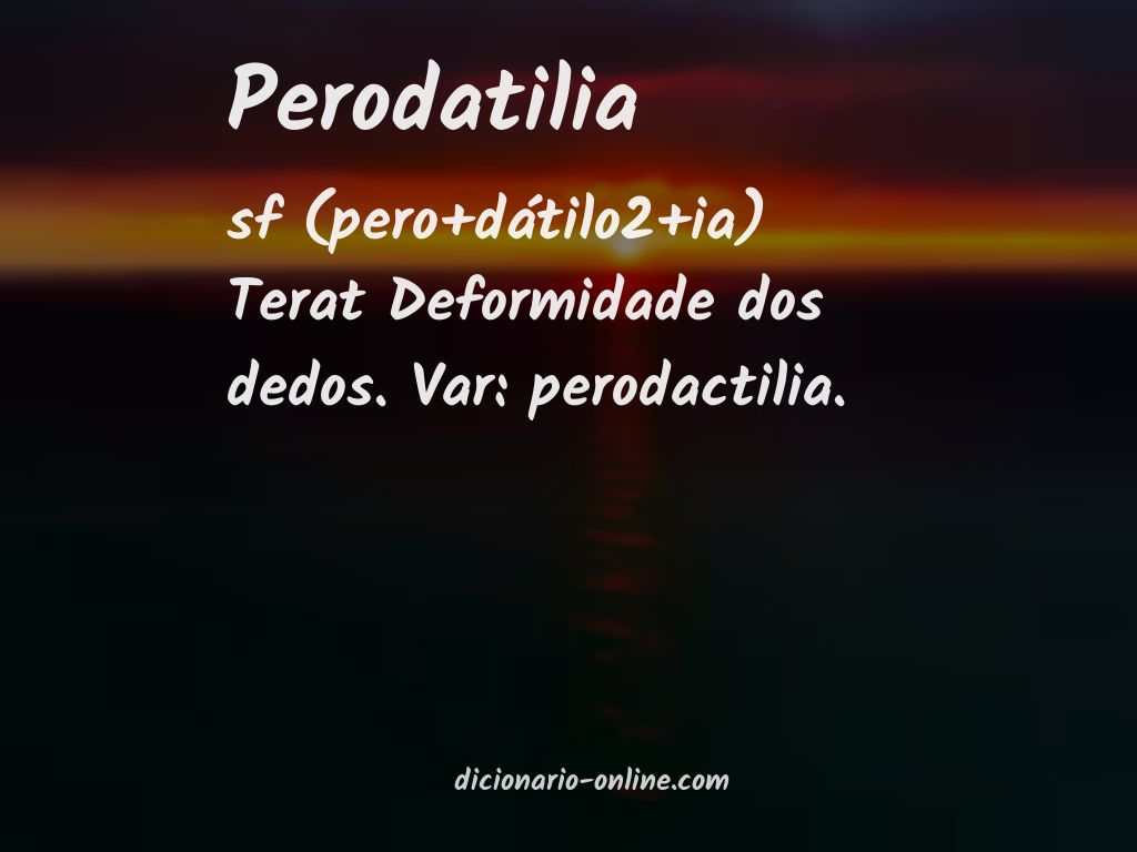 Significado de perodatilia