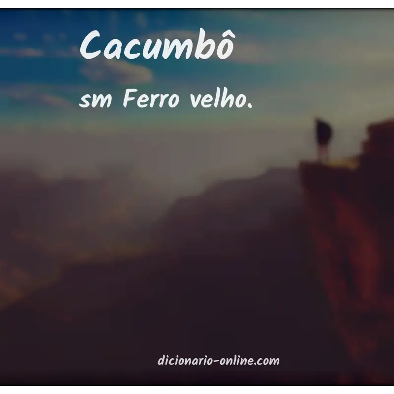 Significado de cacumbô