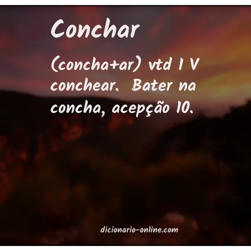 Significado de conchar