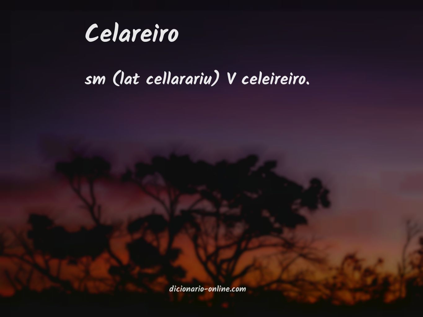 Significado de celareiro