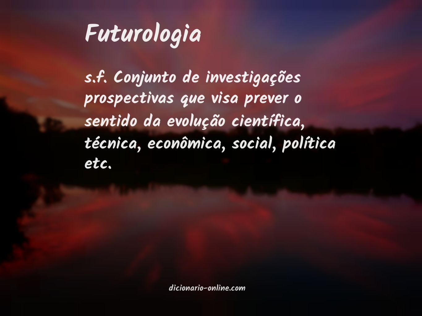 Significado de futurologia