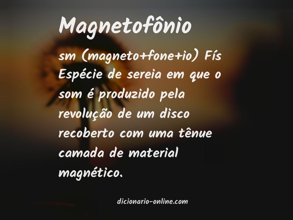 Significado de magnetofônio