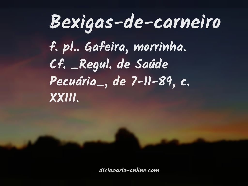 Significado de bexigas-de-carneiro