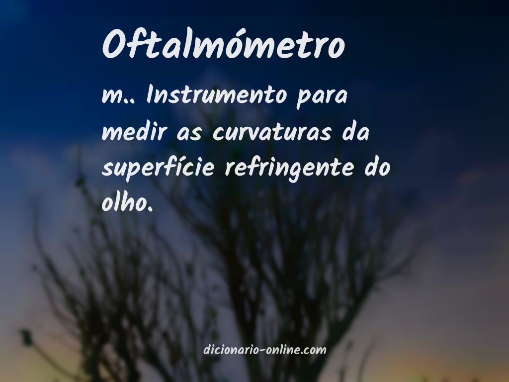 Significado de oftalmómetro