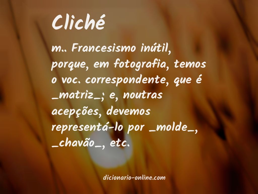 Significado de cliché