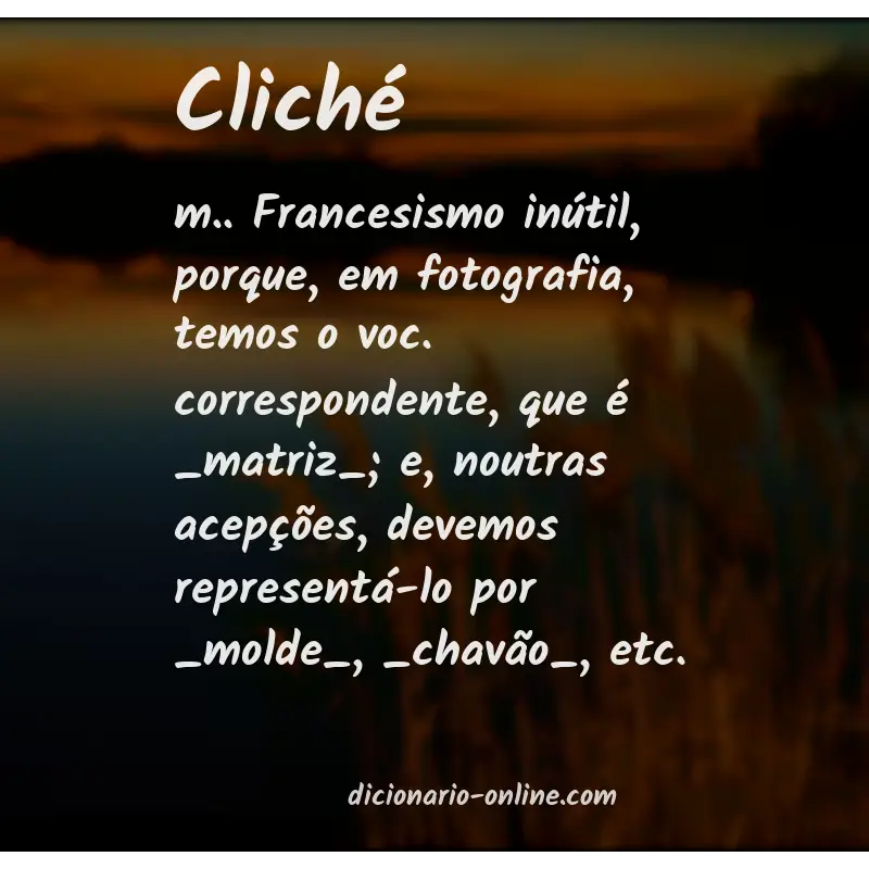 Significado de cliché