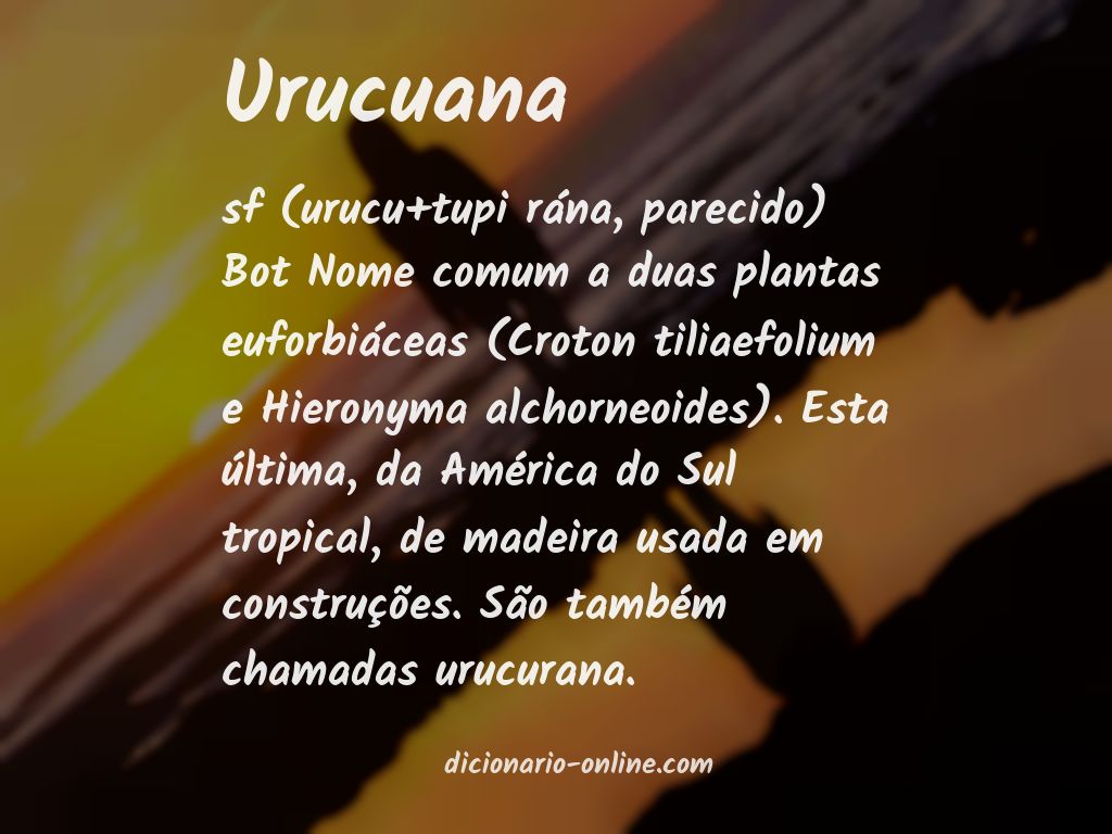 Significado de urucuana