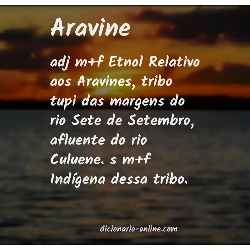 Significado de aravine