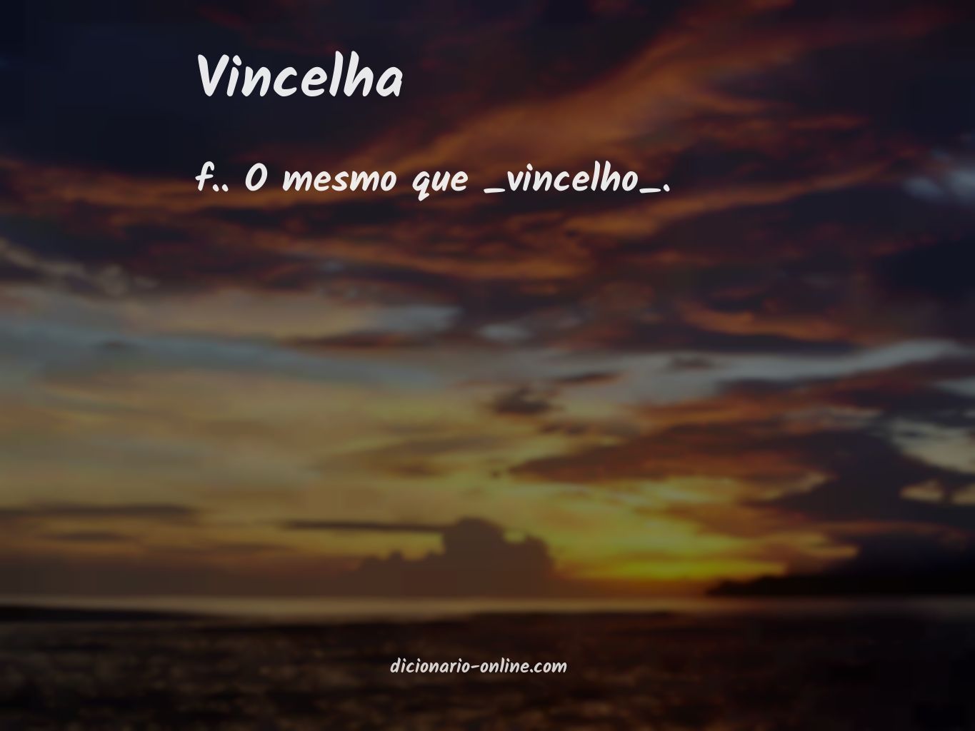 Significado de vincelha