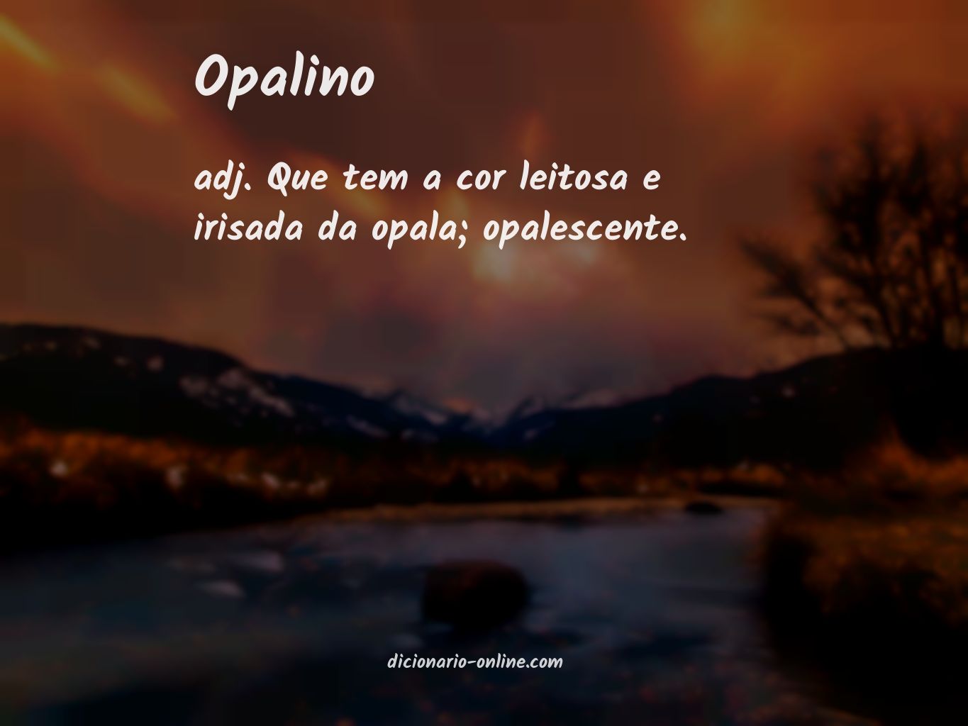 Significado de opalino